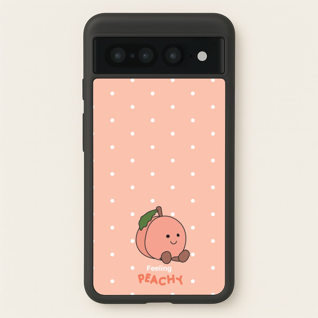 Peach Pattern - Plushy Phone Case for Google Pixel 7 Pro
