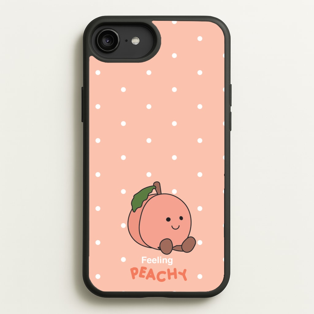 Peach Pattern - Plushy Phone Case for iPhone 6 Plus / 7 Plus / 8 Plus