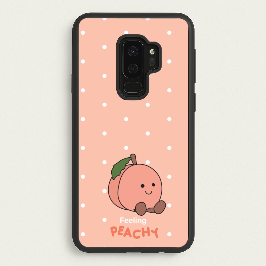 Peach Pattern - Plushy Phone Case for Galaxy S9 Plus