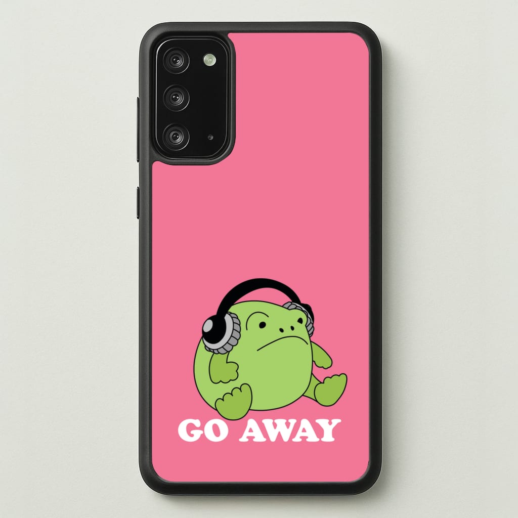 Go Away Grumpy Frog - Plushy Phone Case for Galaxy Note 20