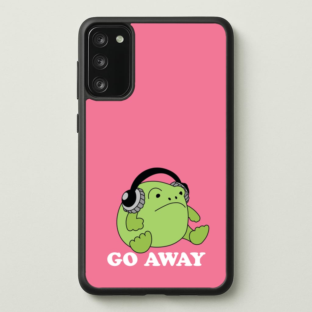 Go Away Grumpy Frog - Plushy Phone Case for Galaxy S20FE