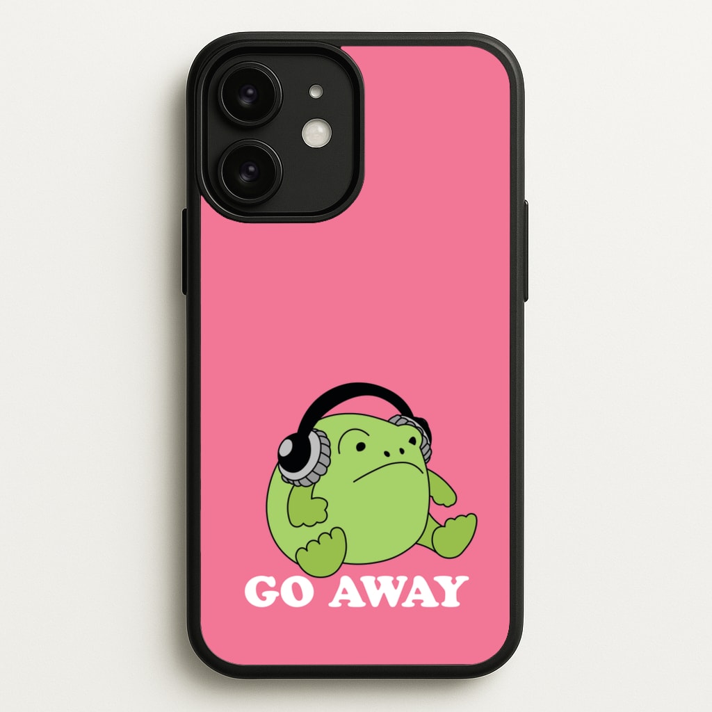 Go Away Grumpy Frog - Plushy Phone Case for iPhone 11