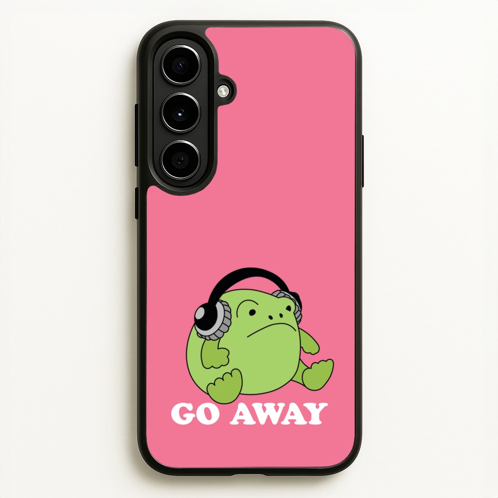 Go Away Grumpy Frog - Plushy Phone Case for Galaxy A56
