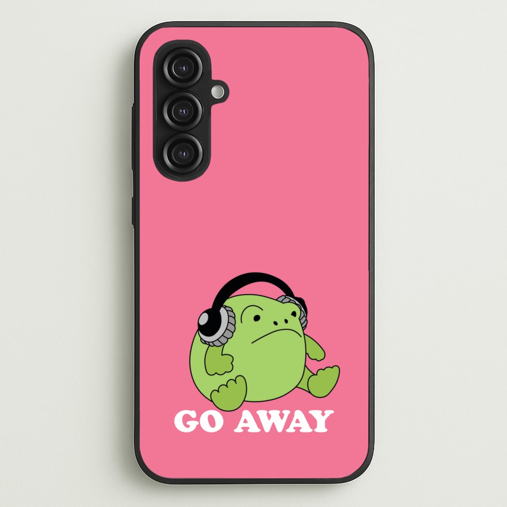 Go Away Grumpy Frog - Plushy Phone Case for Galaxy S23FE