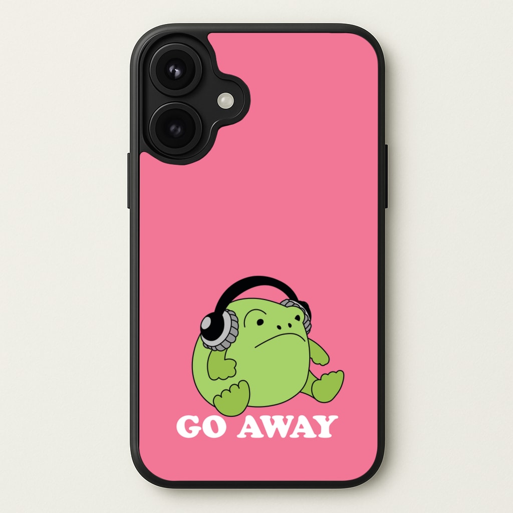 Go Away Grumpy Frog Phone Case for iPhone 17