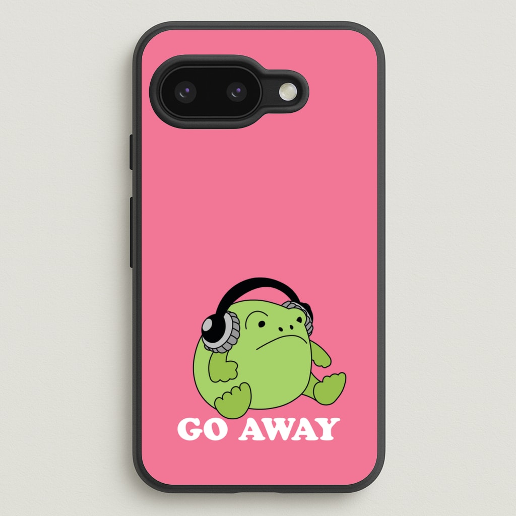 Go Away Grumpy Frog - Plushy Phone Case for Google Pixel 9a