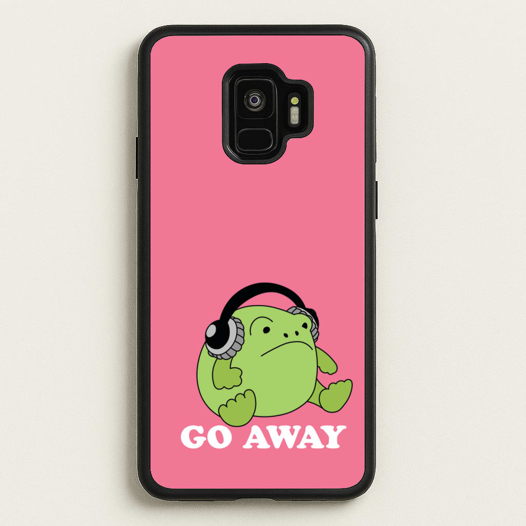 Go Away Grumpy Frog - Plushy Phone Case for Galaxy S9