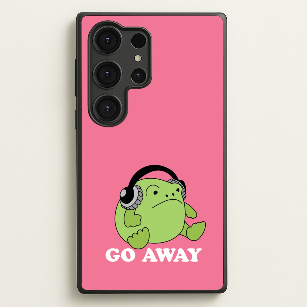 Go Away Grumpy Frog - Plushy Phone Case for Galaxy S25 Ultra