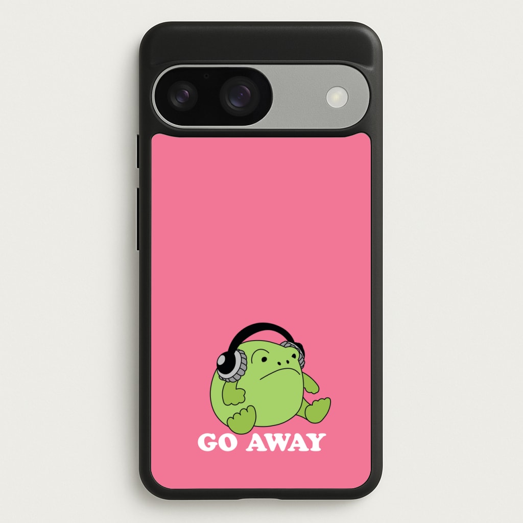 Go Away Grumpy Frog - Plushy Phone Case for Google Pixel 9 / 9 Pro
