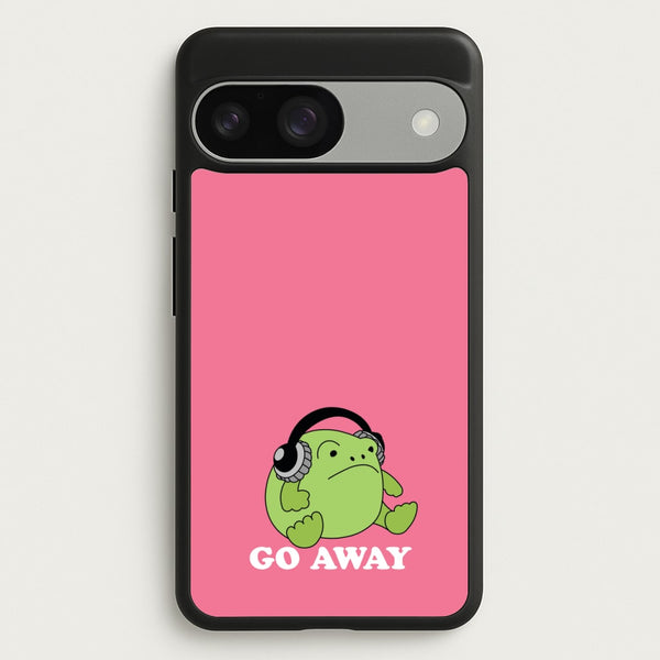 Go Away Grumpy Frog - Plushy Phone Case for Google Pixel 9 / 9 Pro