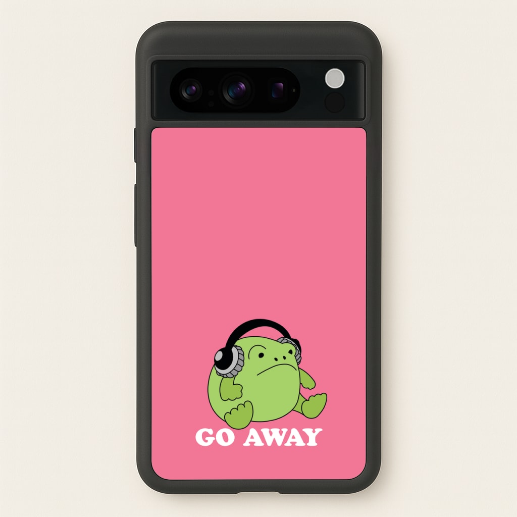 Go Away Grumpy Frog - Plushy Phone Case for Google Pixel 8 Pro