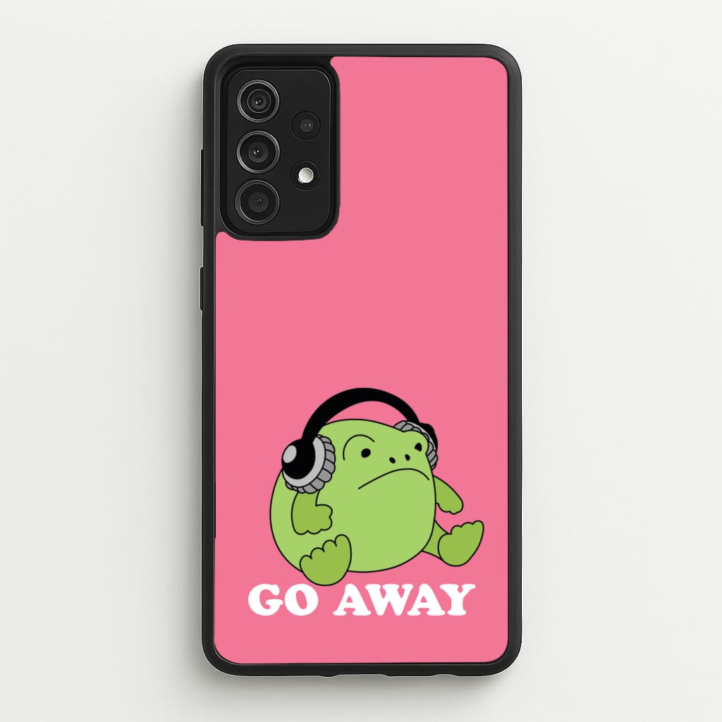 Go Away Grumpy Frog - Plushy Phone Case for Galaxy A52 / A52s