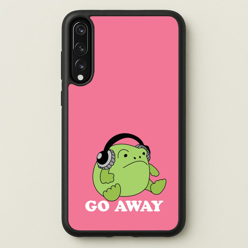 Go Away Grumpy Frog - Plushy Phone Case for Huawei P20 Pro