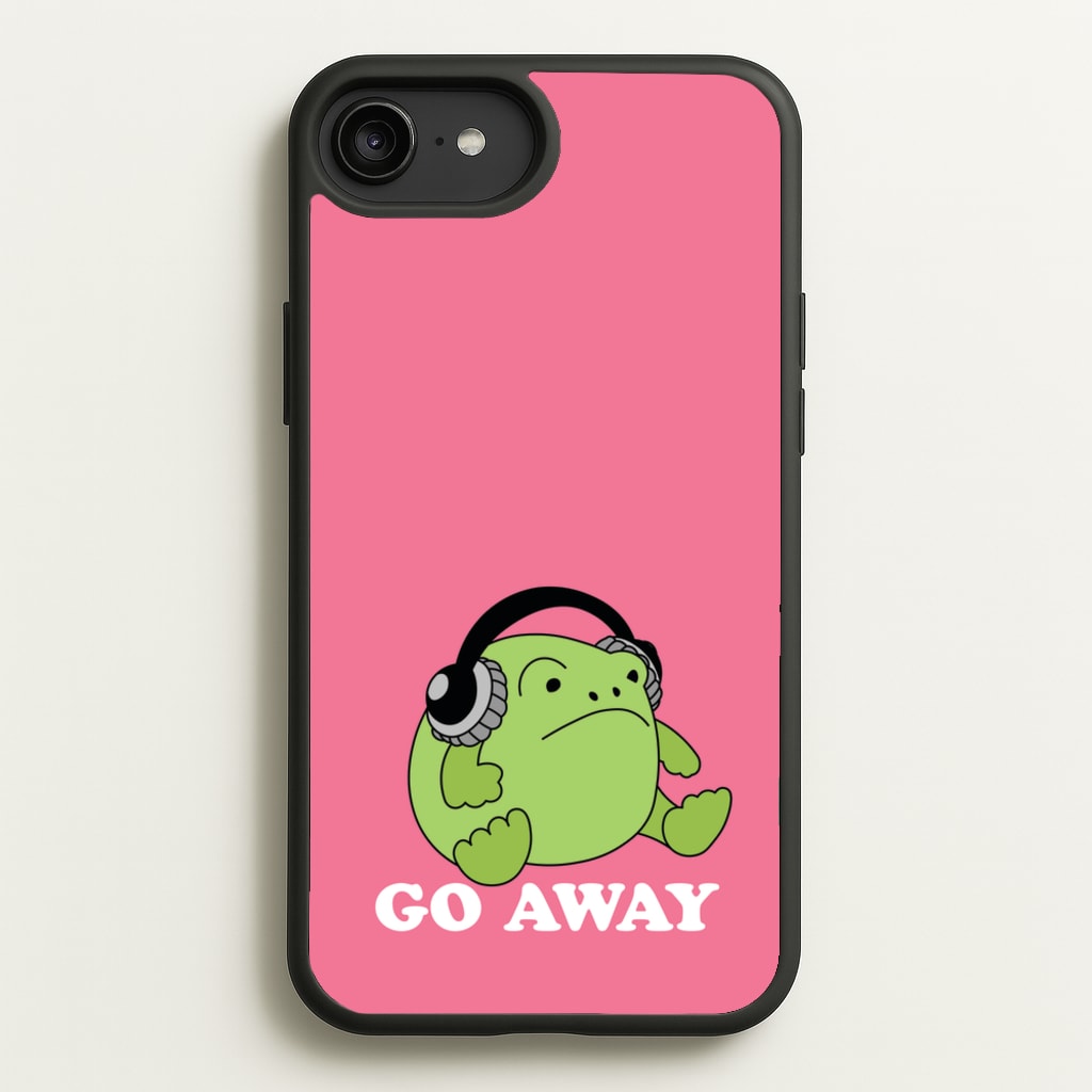 Go Away Grumpy Frog - Plushy Phone Case for iPhone 6 Plus / 7 Plus / 8 Plus