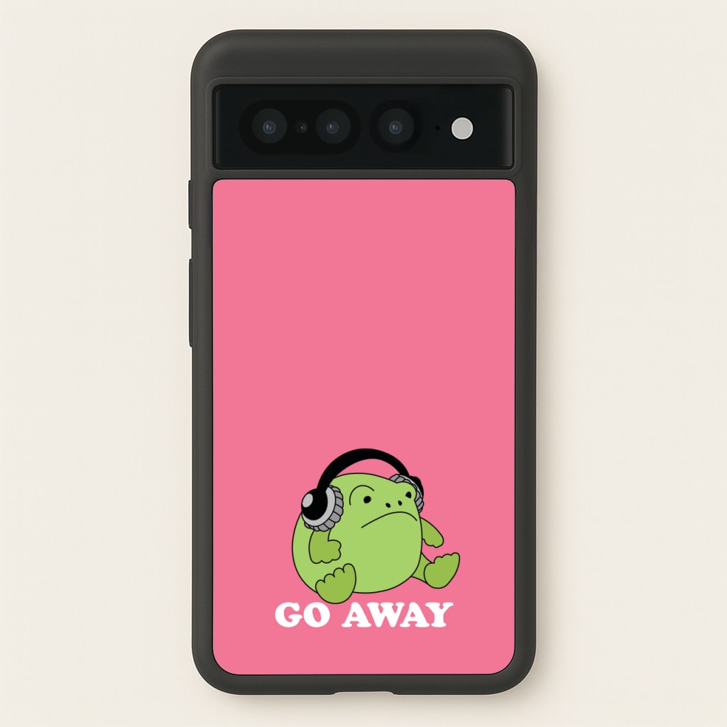 Go Away Grumpy Frog - Plushy Phone Case for Google Pixel 7 Pro
