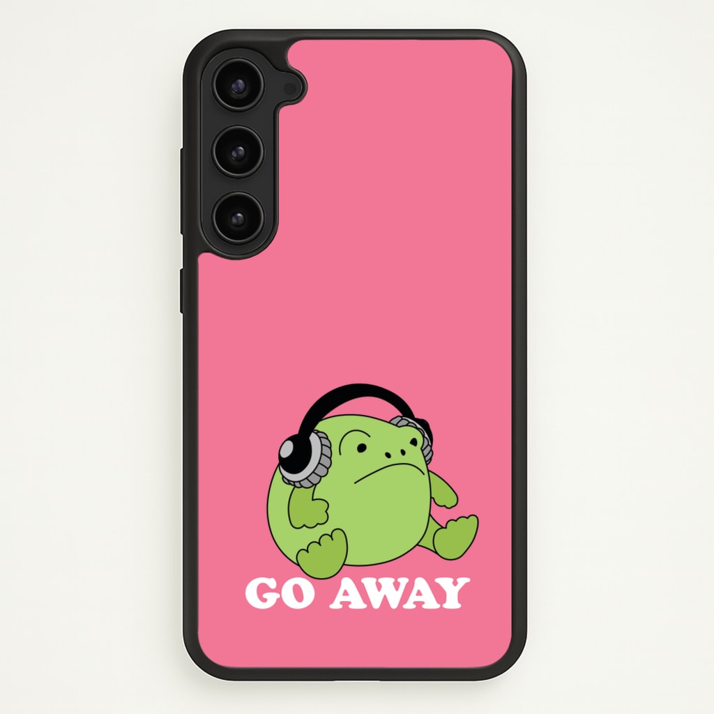 Go Away Grumpy Frog - Plushy Phone Case for Galaxy S23