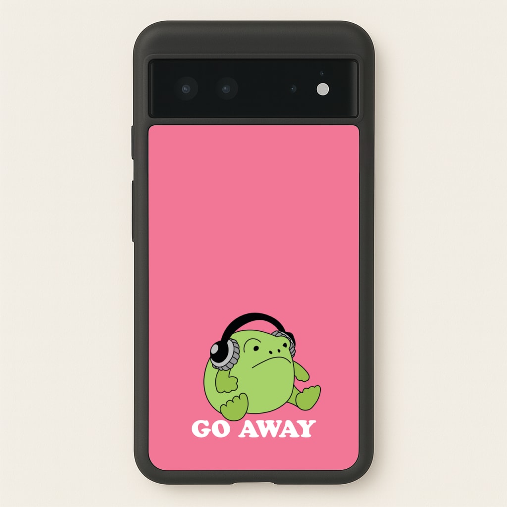 Go Away Grumpy Frog - Plushy Phone Case for Google Pixel 6