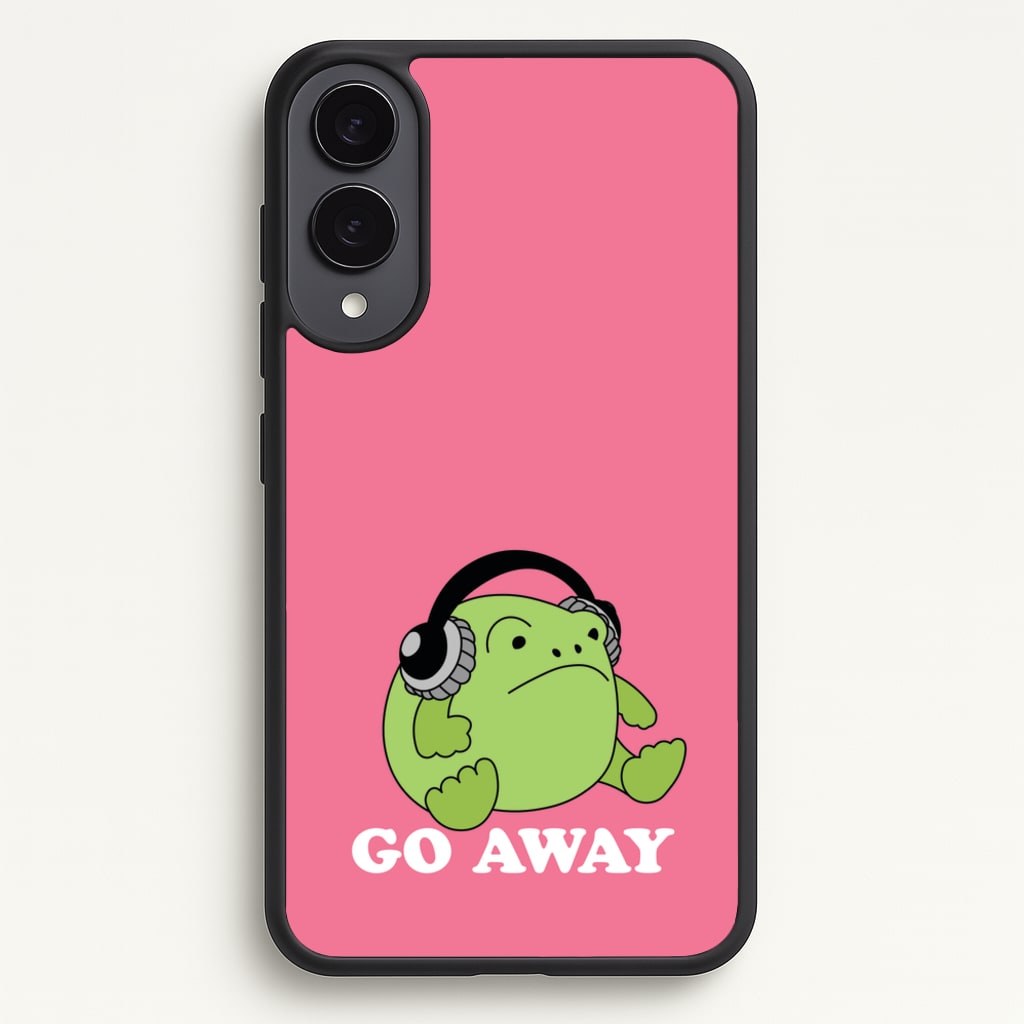 Go Away Grumpy Frog - Plushy Phone Case for Galaxy S25 Edge