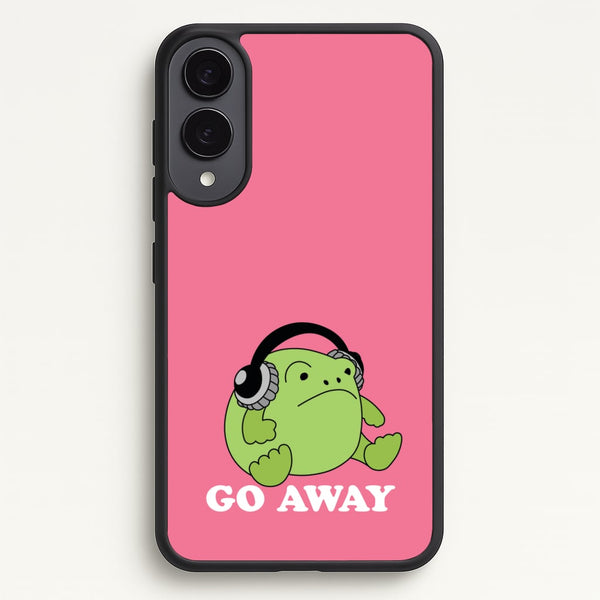 Go Away Grumpy Frog - Plushy Phone Case for Galaxy S25 Edge