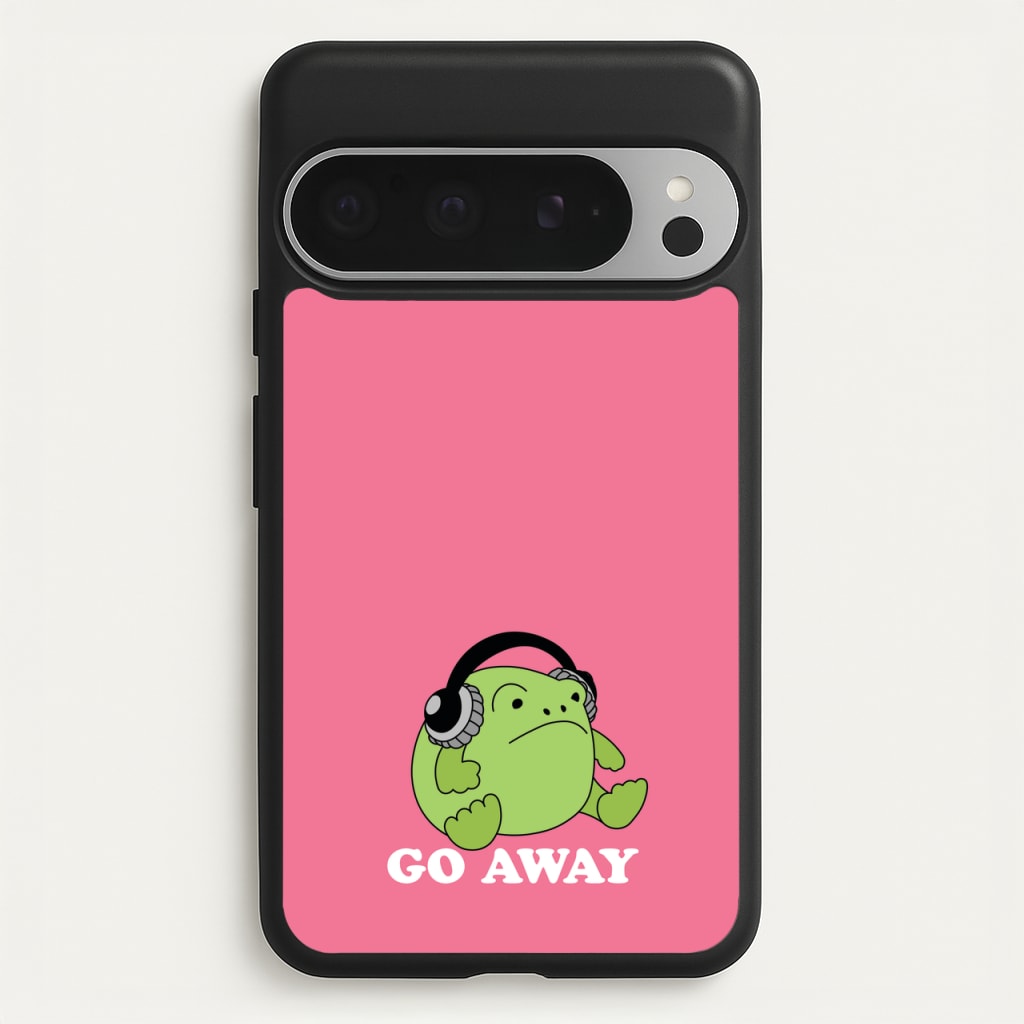 Go Away Grumpy Frog - Plushy Phone Case for Google Pixel 9 Pro XL