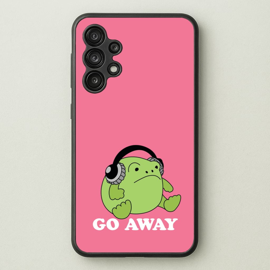 Go Away Grumpy Frog - Plushy Phone Case for Galaxy A13
