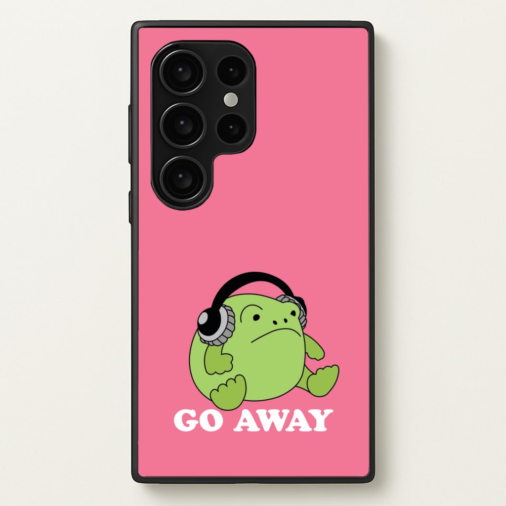 Go Away Grumpy Frog - Plushy Phone Case for Galaxy S24 Ultra