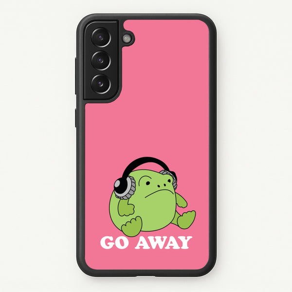 Go Away Grumpy Frog - Plushy Phone Case for Galaxy S21