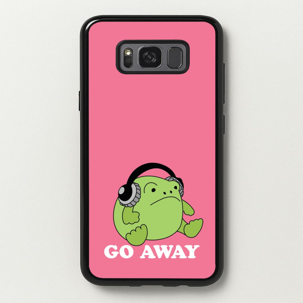 Go Away Grumpy Frog - Plushy Phone Case for Galaxy S8 Plus