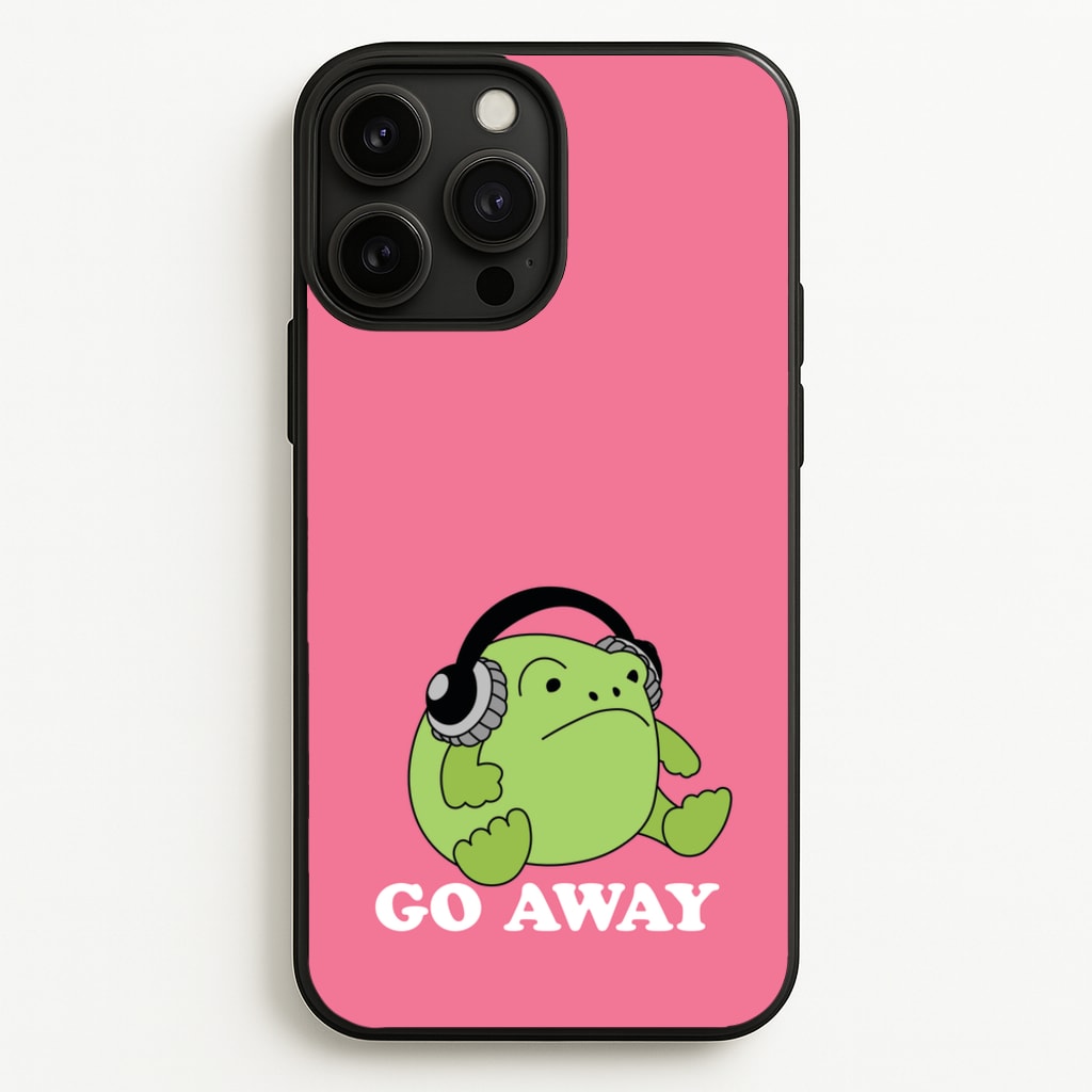 Go Away Grumpy Frog - Plushy Phone Case for iPhone 13 Pro Max