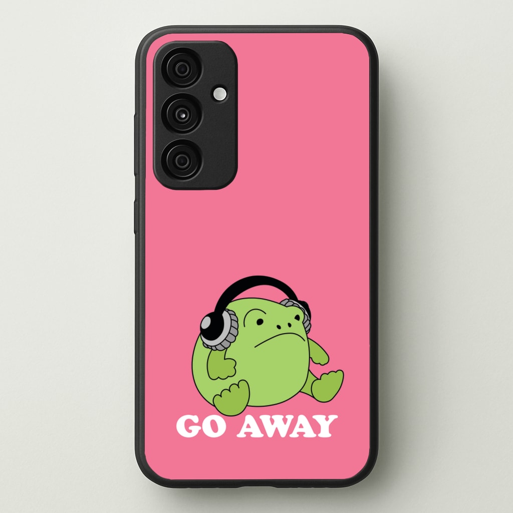 Go Away Grumpy Frog - Plushy Phone Case for Galaxy A15