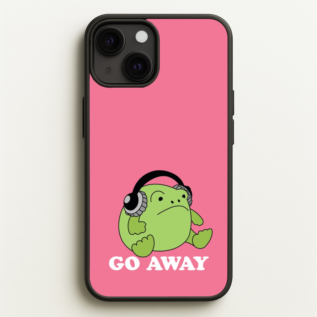 Go Away Grumpy Frog - Plushy Phone Case for iPhone 13 Mini
