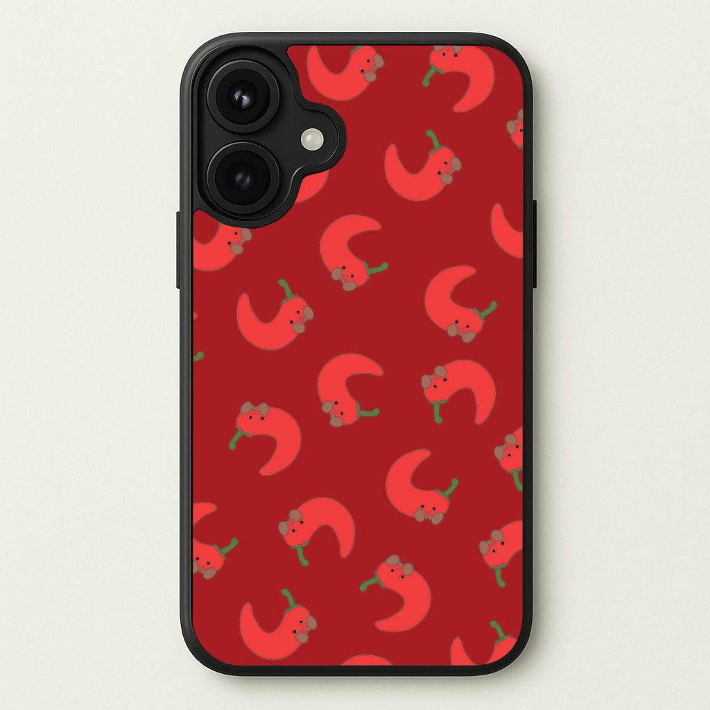 Red Chilli Pattern Phone Case for iPhone 17