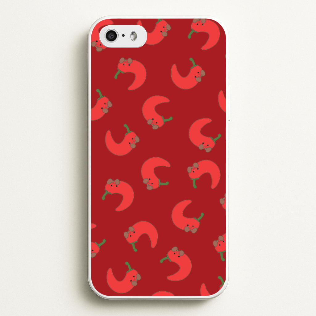 Red Chilli Pattern - Plushy Phone Case for iPhone 5 / 5s / SE 2016