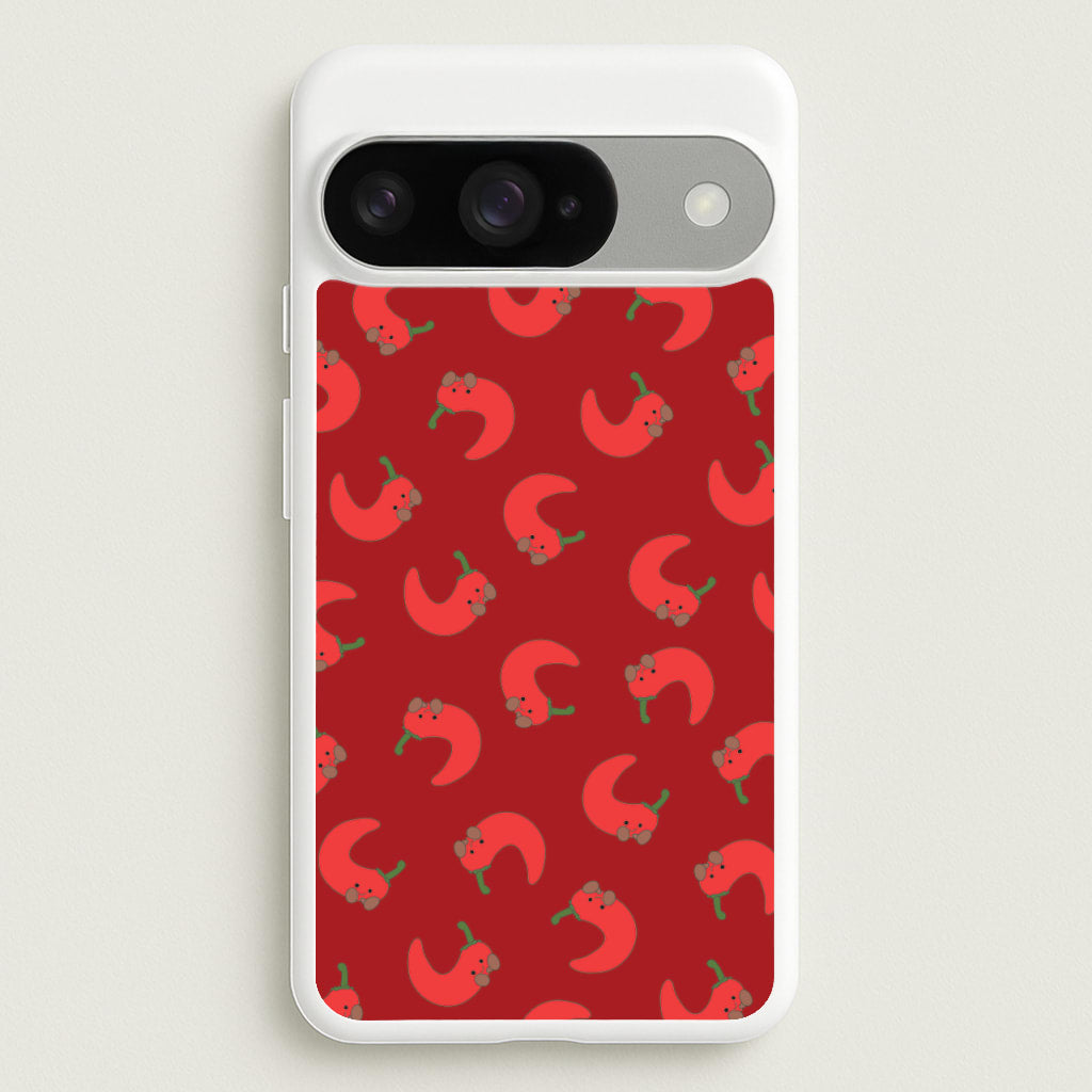 Red Chilli Pattern Phone Case for Google Pixel 10 / 10 Pro