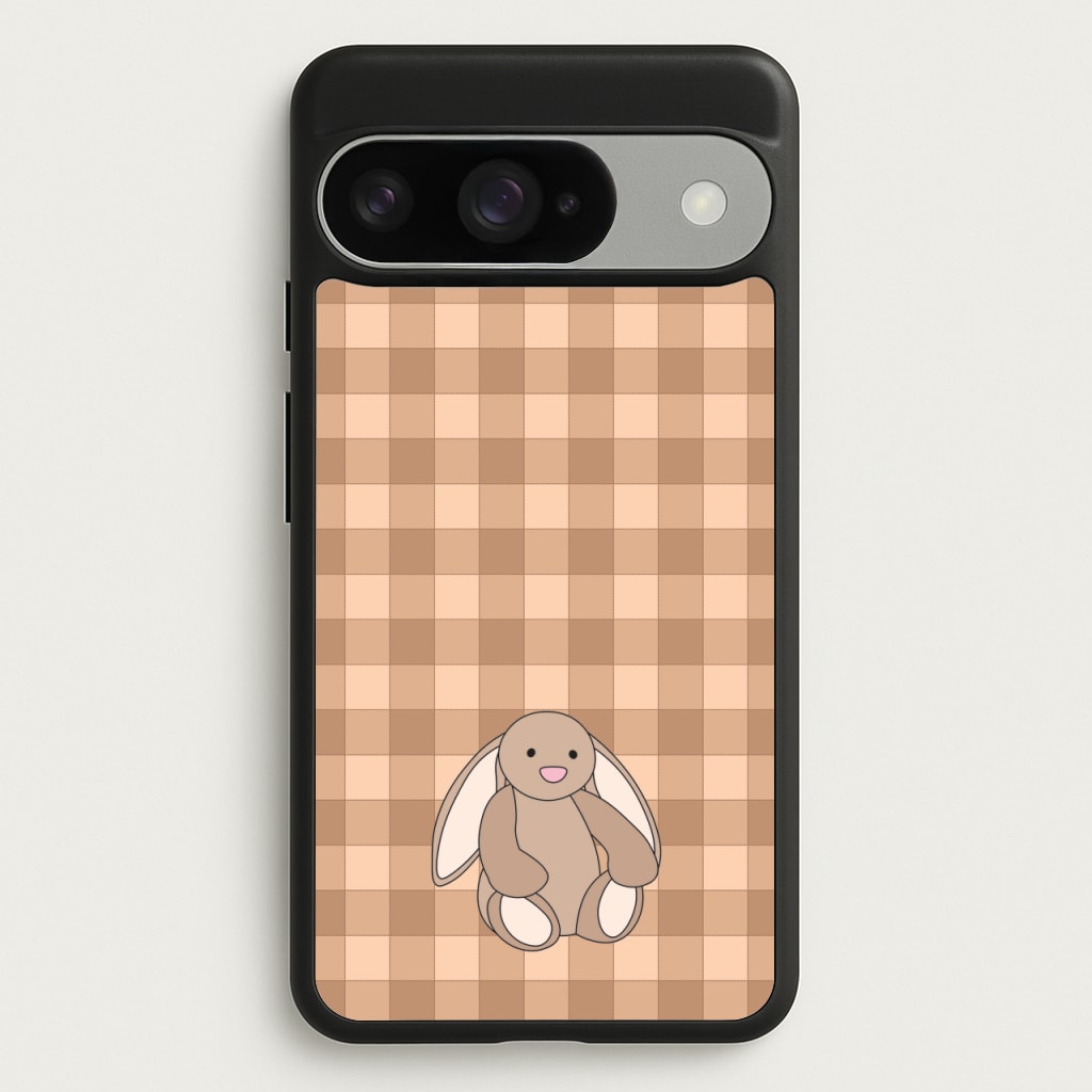 Bunny Checkered Pattern Phone Case for Google Pixel 10 / 10 Pro