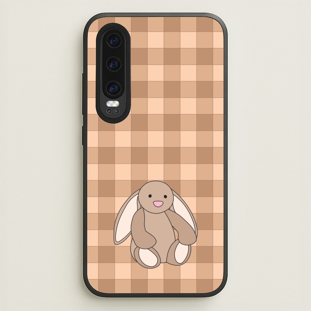 Bunny Checkered Pattern - Plushy Phone Case for Huawei P30