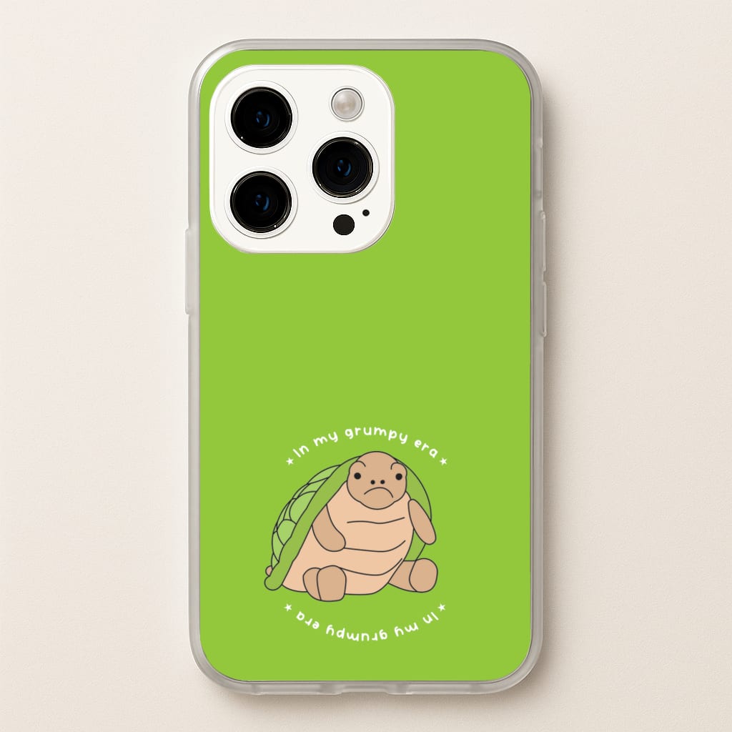 Grumpy Era Turtle - Plushy Phone Case for iPhone 15 Pro