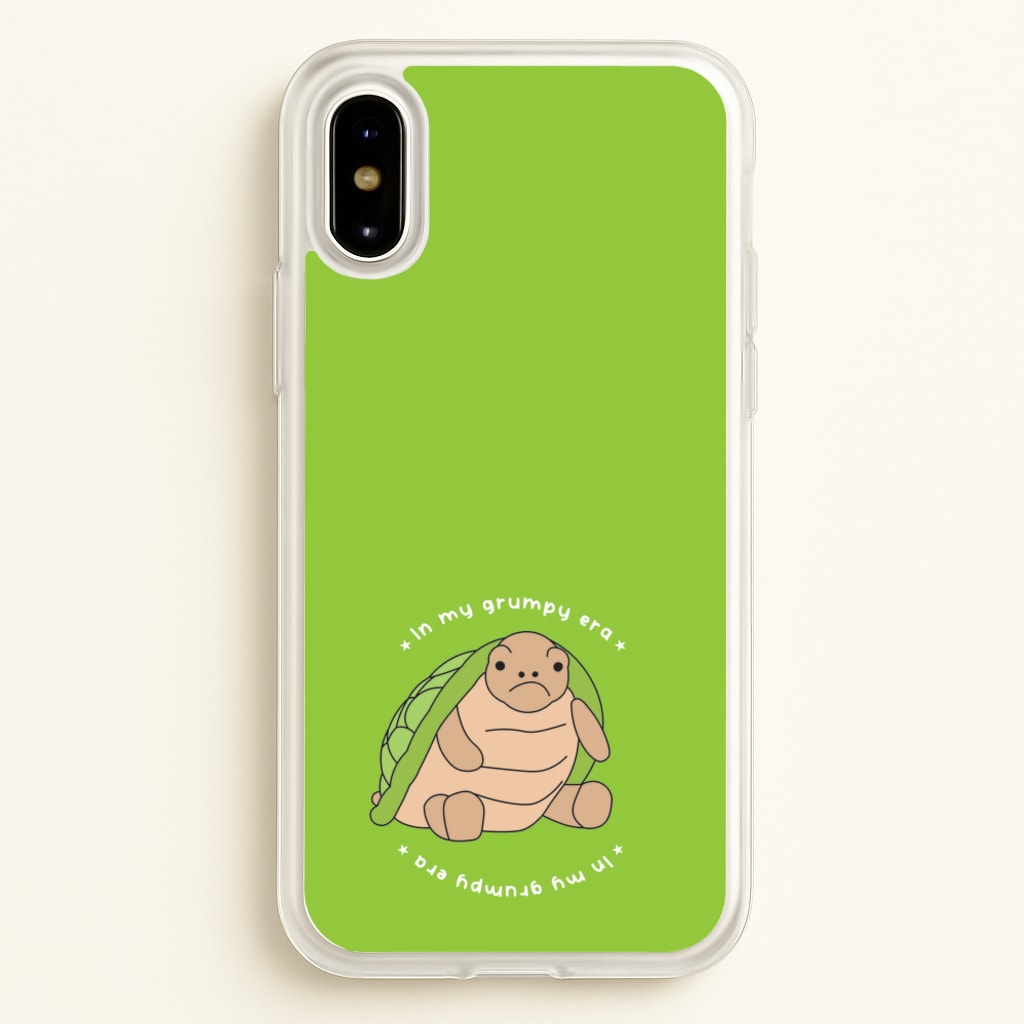 Grumpy Era Turtle - Plushy Phone Case for iPhone X / XS