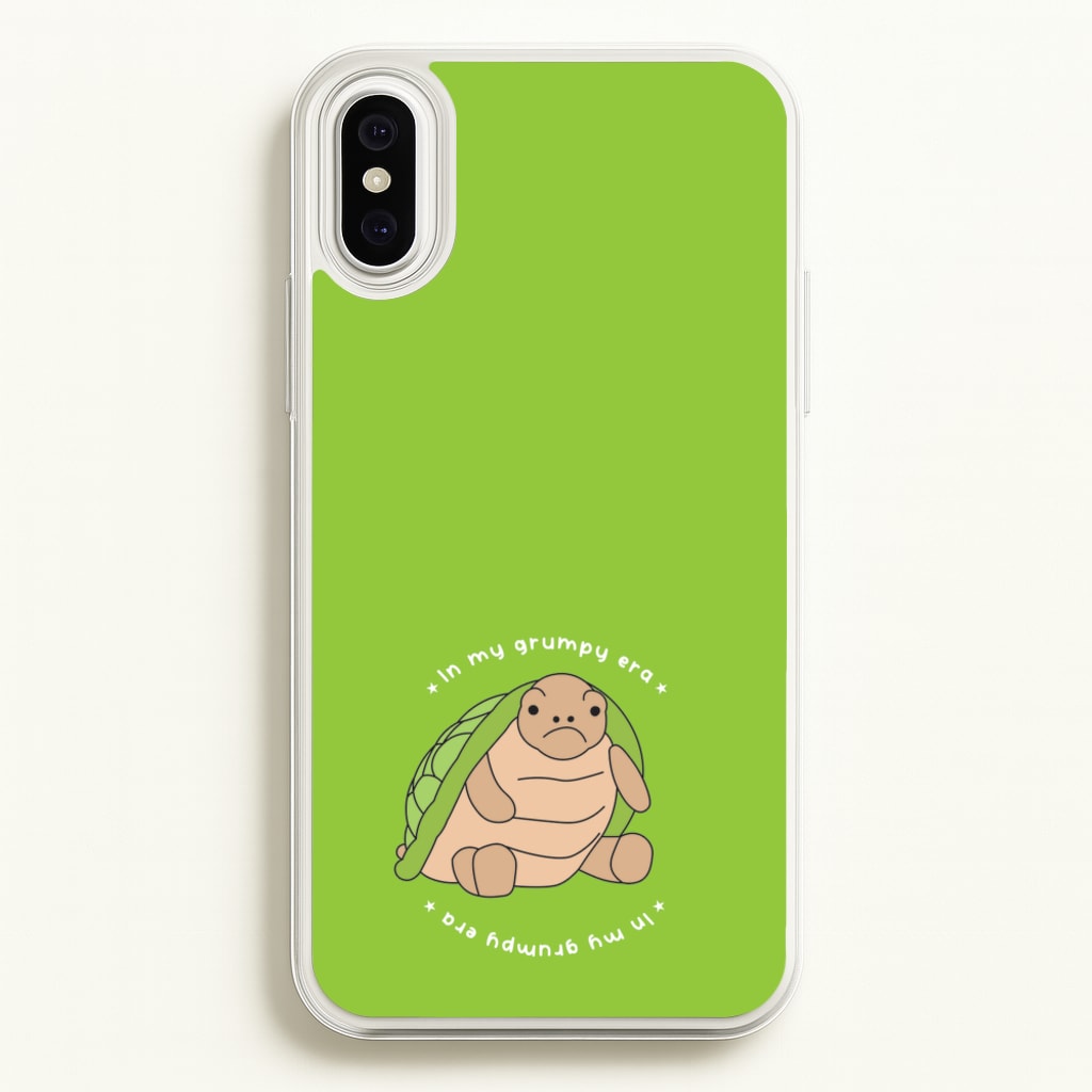 Grumpy Era Turtle - Plushy Phone Case for iPhone XS Max