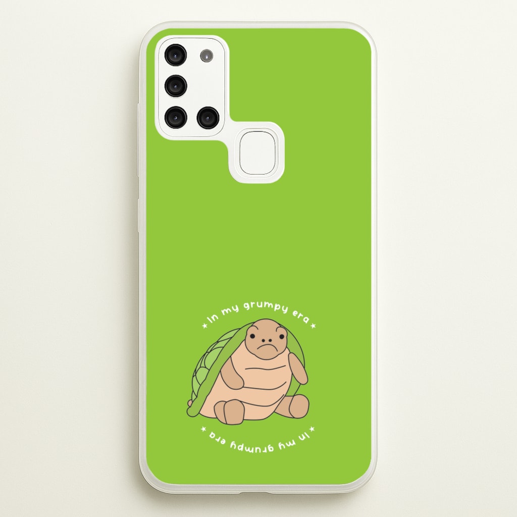 Grumpy Era Turtle - Plushy Phone Case for Galaxy A21s