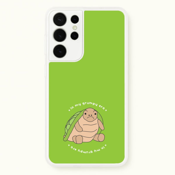 Grumpy Era Turtle - Plushy Phone Case for Galaxy S21 Ultra