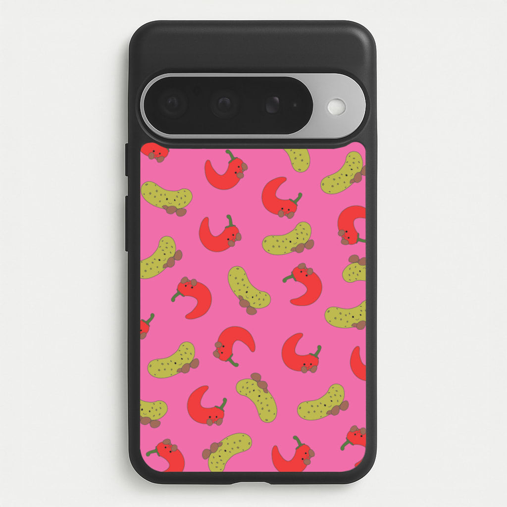 Red Chillis And Pickles Pattern Phone Case for Google Pixel 10 Pro XL