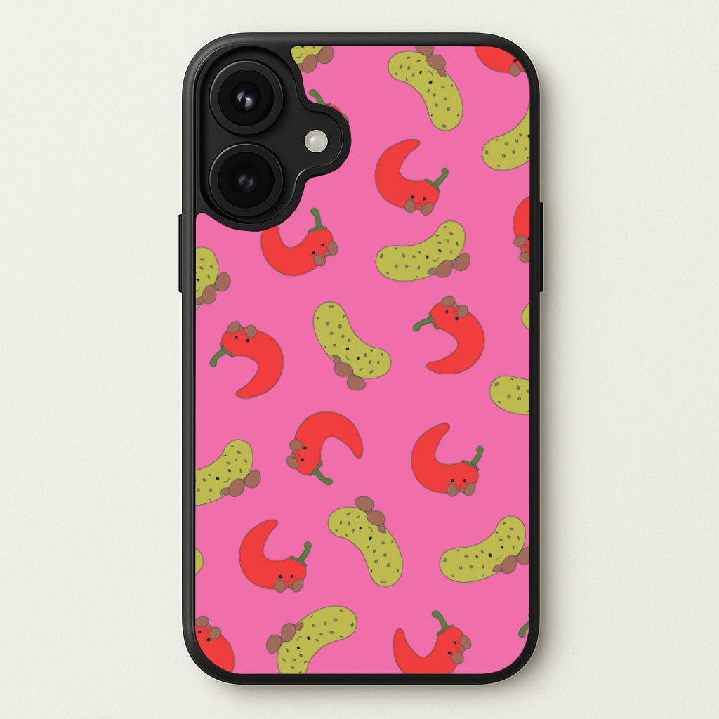 Red Chillis And Pickles Pattern Phone Case for iPhone 17