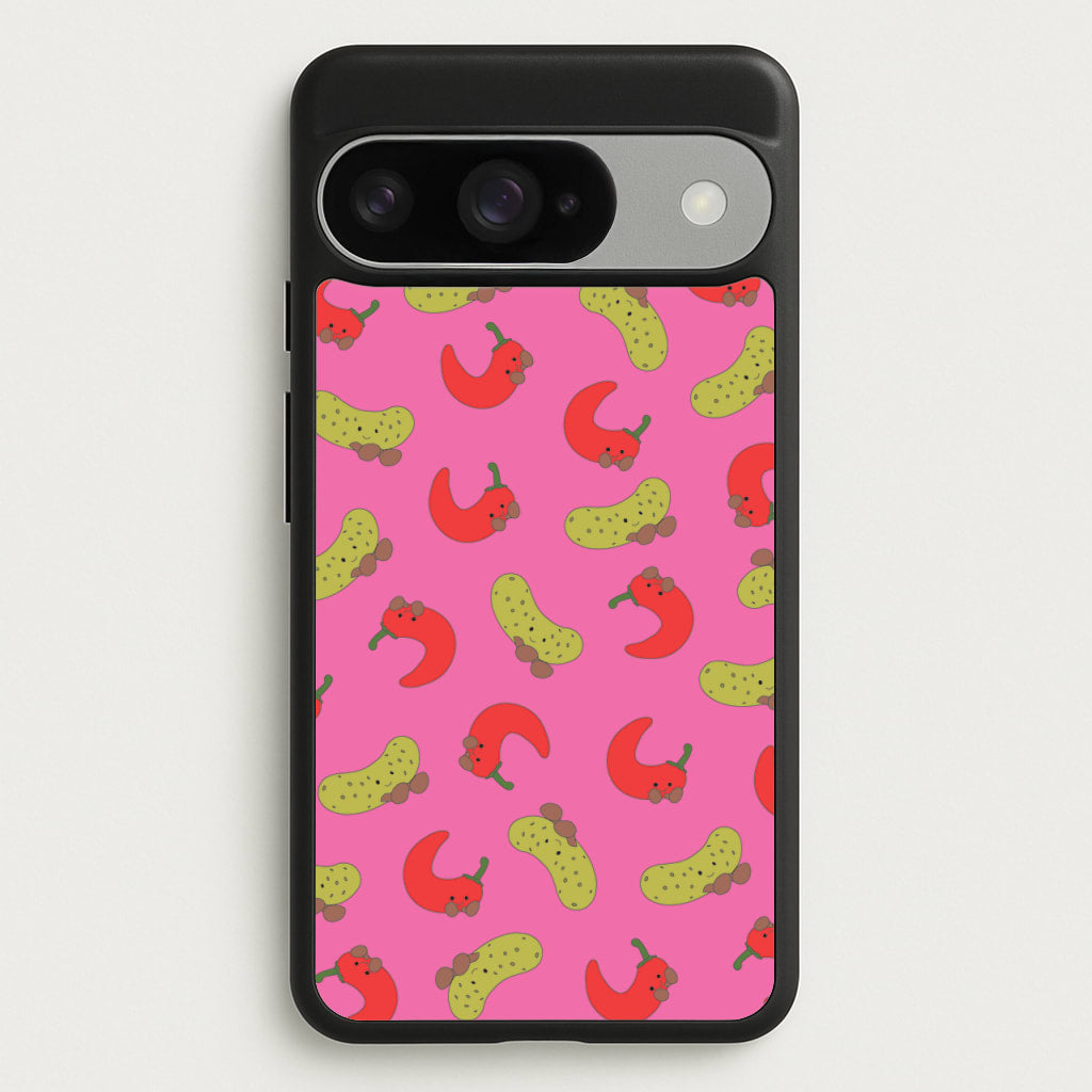 Red Chillis And Pickles Pattern Phone Case for Google Pixel 10 / 10 Pro