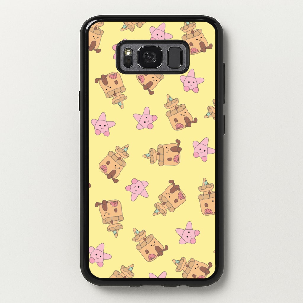 Sandcastles And Stars Pattern - Plushy Phone Case for Galaxy S8
