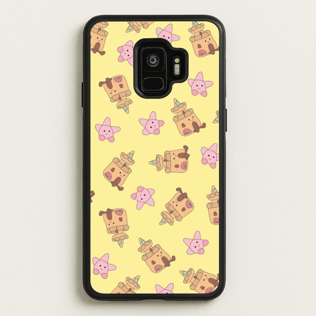 Sandcastles And Stars Pattern - Plushy Phone Case for Galaxy S9