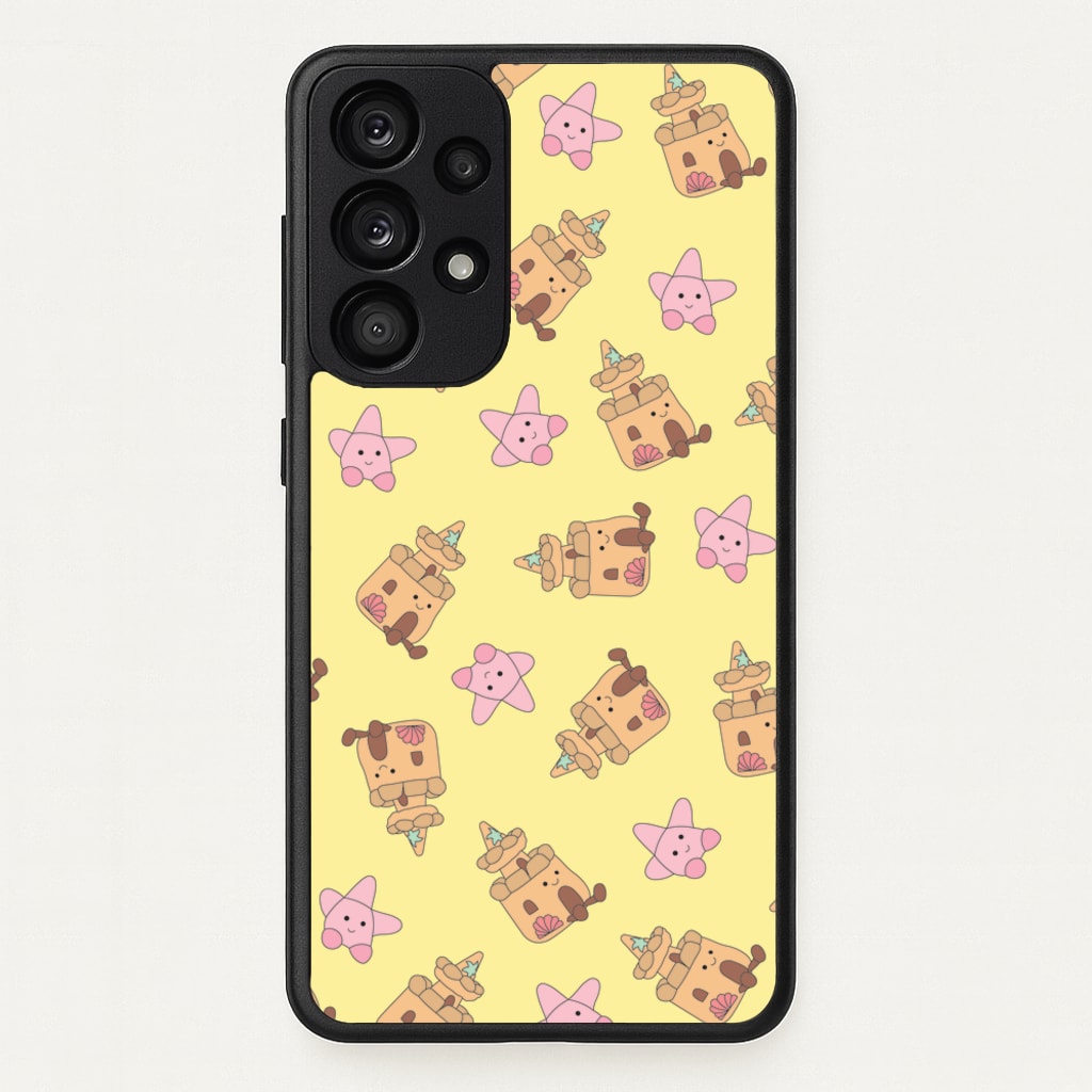 Sandcastles And Stars Pattern - Plushy Phone Case for Galaxy A53