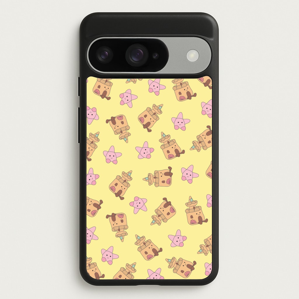 Sandcastles And Stars Pattern Phone Case for Google Pixel 10 / 10 Pro