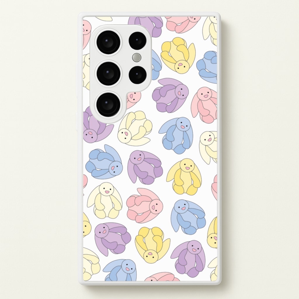 Pastel Bunnies Pattern - Plushy Phone Case for Galaxy S24 Ultra
