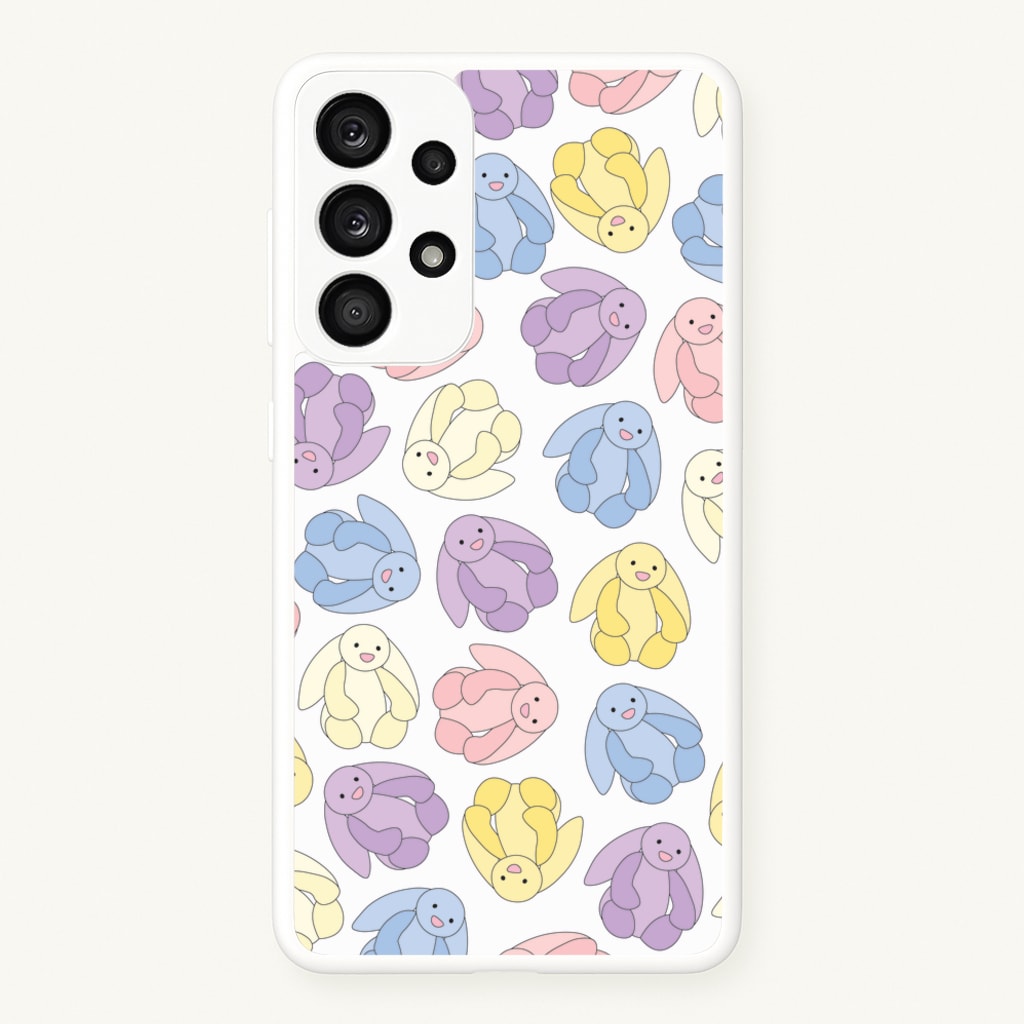 Pastel Bunnies Pattern - Plushy Phone Case for Galaxy A53